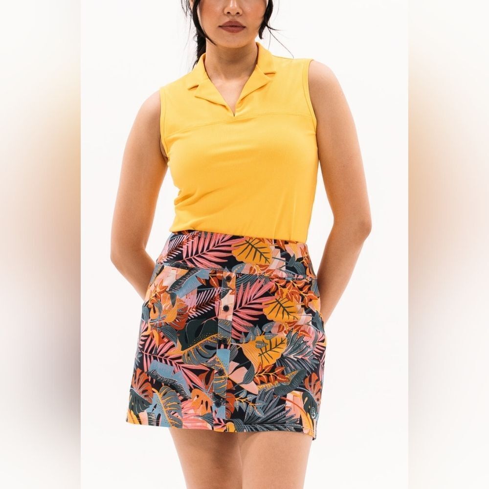 Foray Golf Tropical Palm Print Golf Skirt Size XL
